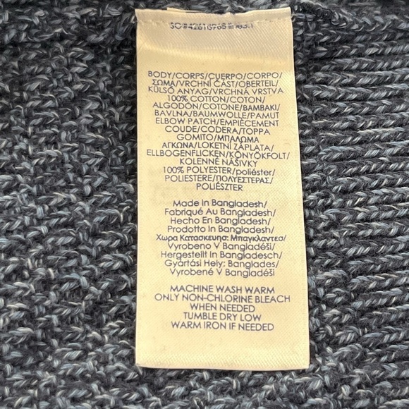 Chaps Men’s Blue 3 Button 100% Cotton Sweater Size Large - Picture 6 of 7